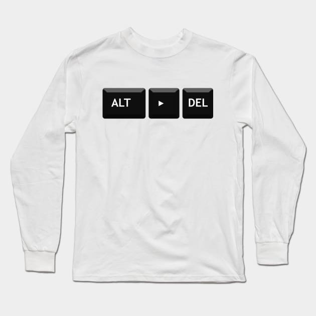 Alt-Right Delete (Obsidian) Long Sleeve T-Shirt by Mahboison